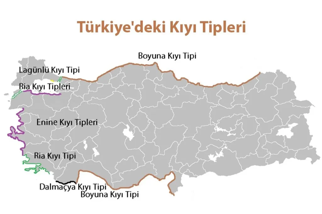 Türkiye'deki Kıyı Tipleri Nelerdir? 1 Türkiye'deki Kıyı Tipleri